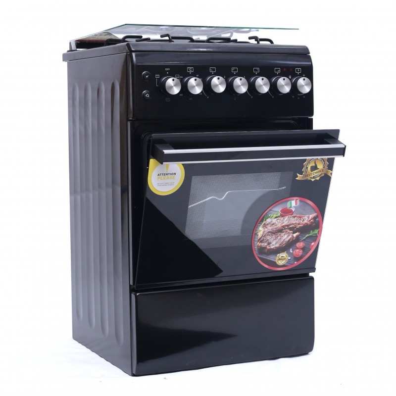 Blueflame 50*60cm 3 Gas Burners +1 Hot Plate Cooker NL6031E Black