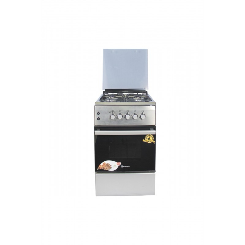 BlueFlame Cooker NL6040G 50x60cm 4 Gas Burners With Gas Oven Inox Stainless Steel