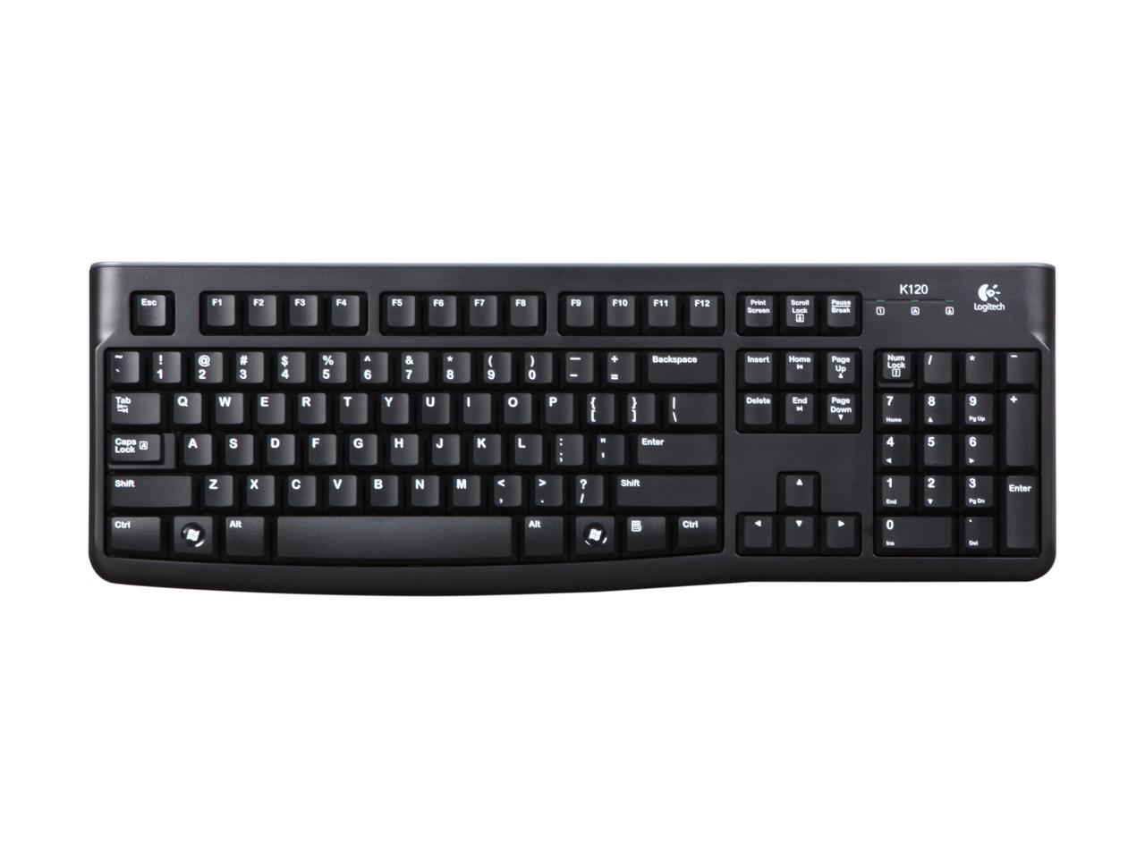 Logitech K120 Wired Keyboard - Black