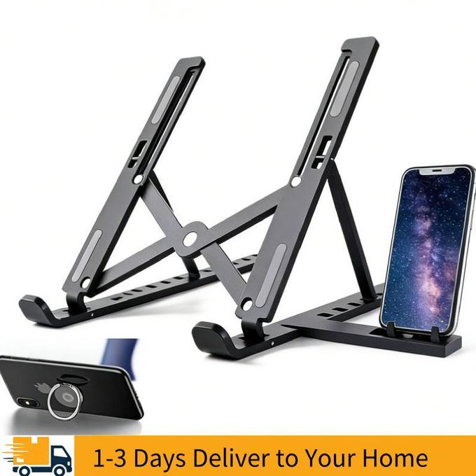 Laptop Stand - Adjustable - Black