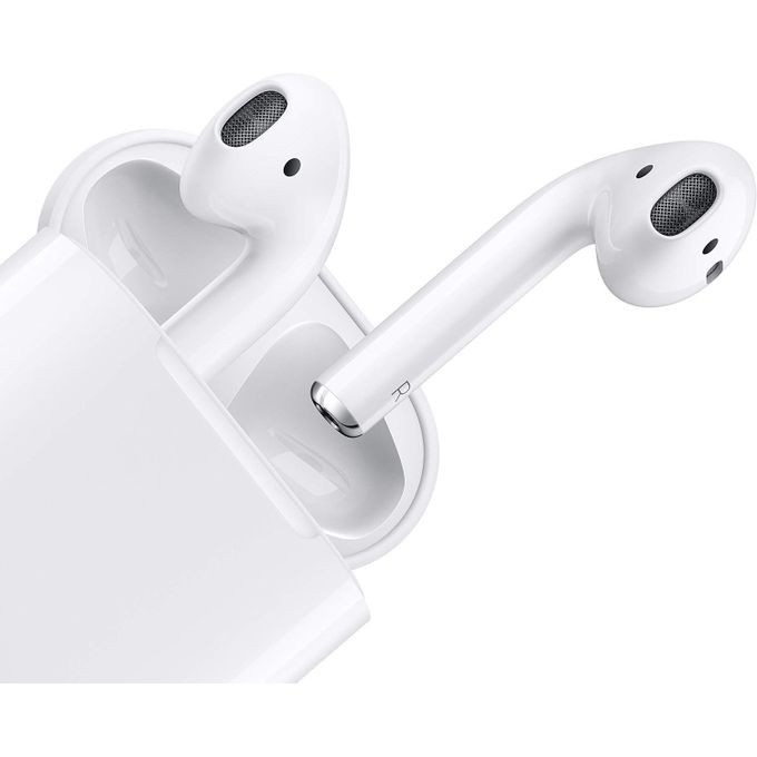 AirPods (2nd Generation) Wireless Ear Buds, Bluetooth Headphones with Lightning Charging Case Included, Over 24 Hours of Battery Life, Effortless Setup for iPhone-White