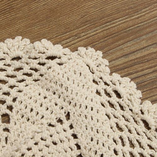Table Cloth Mat Doily Ecru Runner Cup Mat