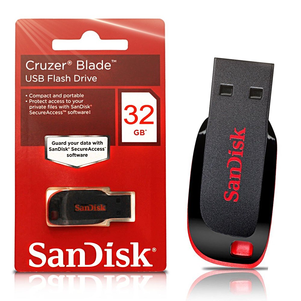SanDisk Cruzer Blade 32GB USB Flash Drive - Black