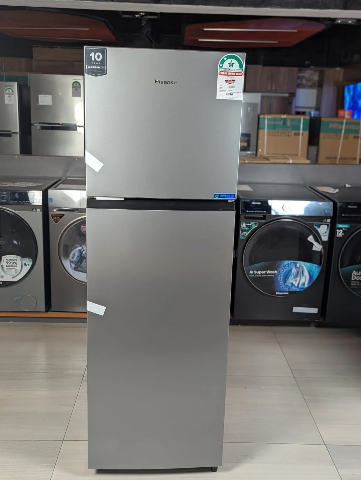 Hisense 250L Double Door Fridge - Silver