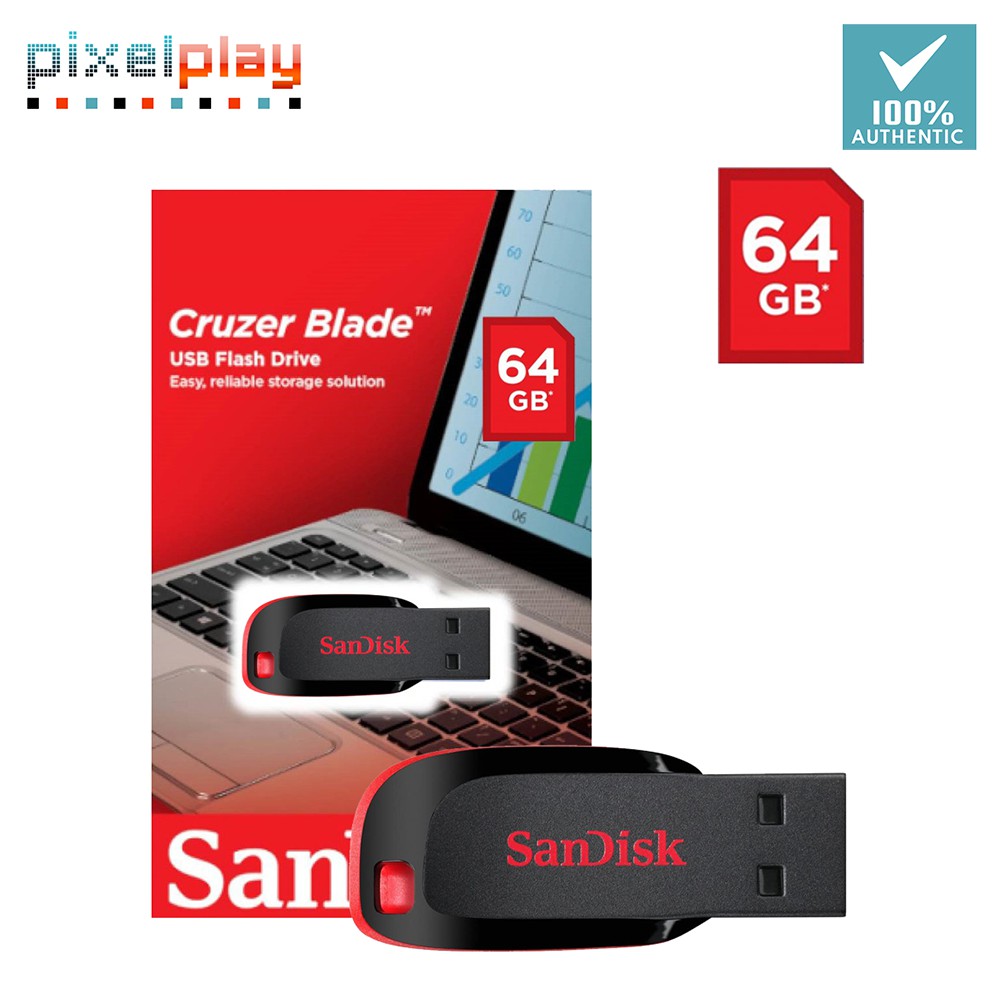 SanDisk Cruzer Blade 64GB USB Flash Drive - Black