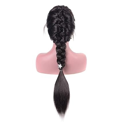 Foreign Holics Imported Natural Looking Heat Resistant Long Wavy Lace Front Synthetic Hair Wig for Women (24 inches Natural Color)