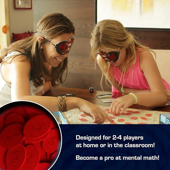 Chalk & Chuckles Super Math Spy Board Game - Super Fun Math Game for Kids 8-12, Smart Educational Game, Practice Multiplication, Division, Addition and Subtraction