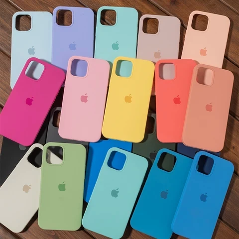 Original Official Silicone Cases For iPhone 13 15 14 11 12 Pro Max Case For Apple iPhone 11 14 15 13 12 Pro 7 8 SE 2020 Case