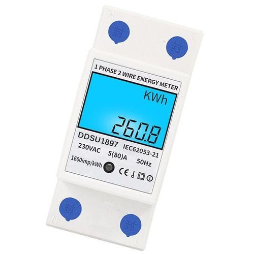 Digital Electric Energy Meter Single Phase DIN Rail