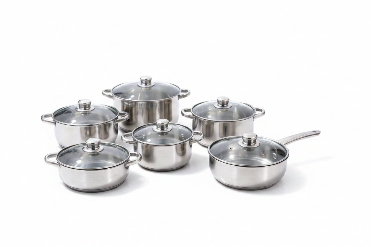 6-Piece Classic Stainless Steel Cookware Set