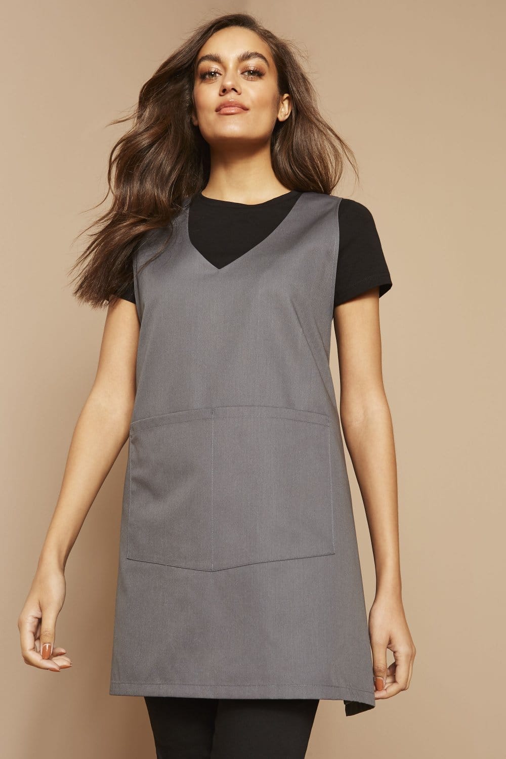 Branded Wrap-Around Tunic Tabard with Logo – Modern Staff Uniform for Hospitality & Wellness