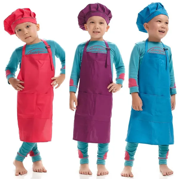 Branded Kids Bib Aprons with Logo  Schools, Cooking Classes & Events thumbnail