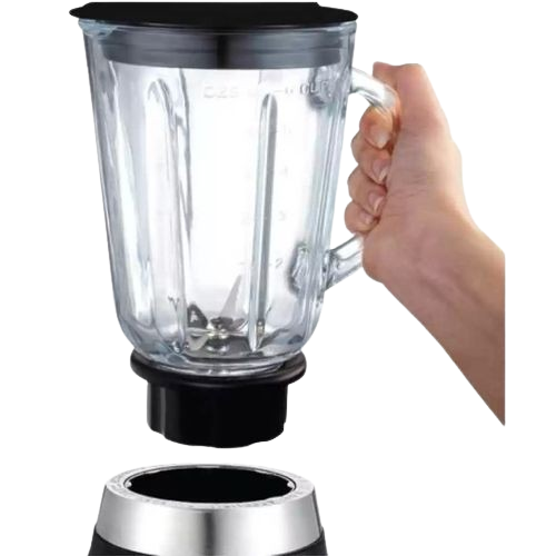 Newal 1.5L NWL 3047 Glass Jar Ice Crushing Blender - Silver, Black