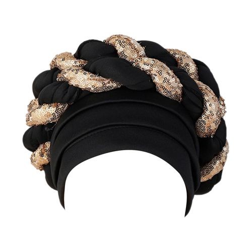Female Fashion African Headscarf Birthday Gift Black