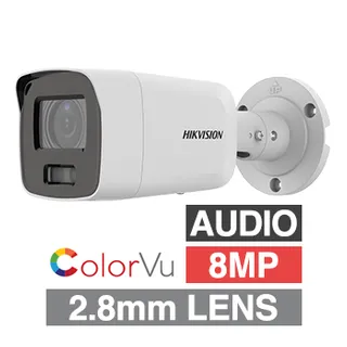 Hikvision 8MP Bullet Camera - White