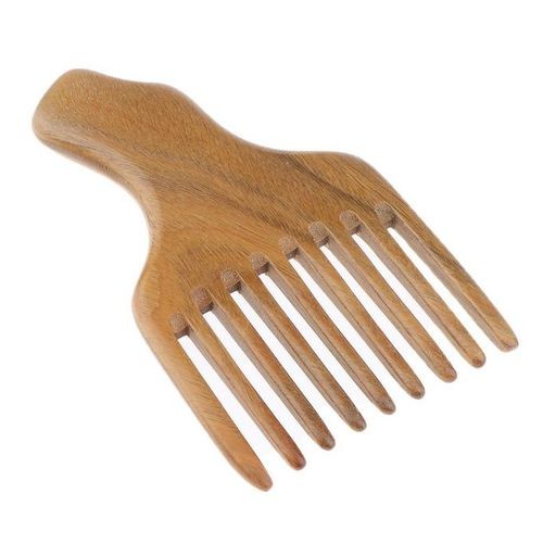 2x Wooden Wide Tooth Styling Pick Comb Salon Hair Afro Comb Curly