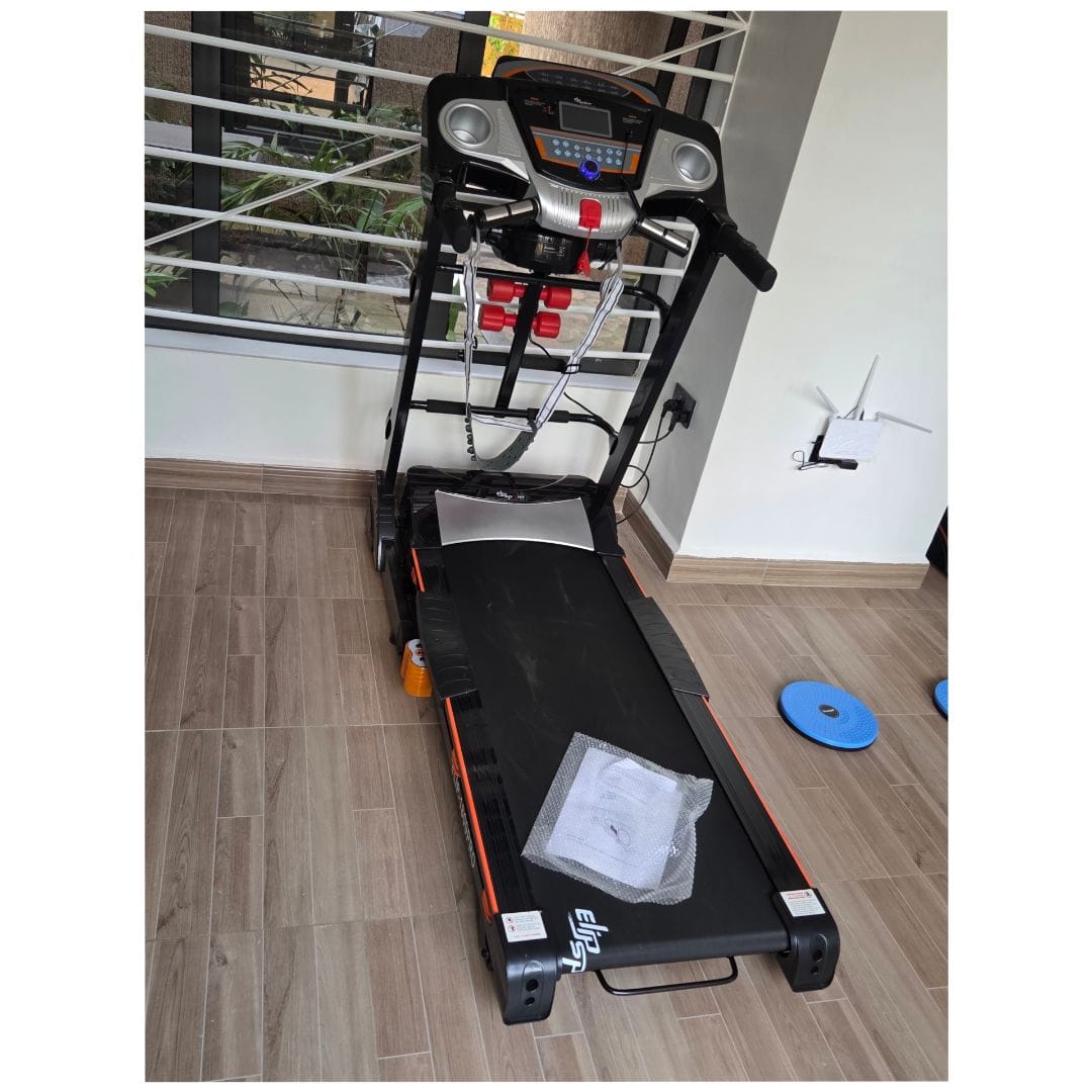 Home and Commercial Treadmill with speakers, USB port, Aux, Dumbells, Massage belt, waist massage (Copy)