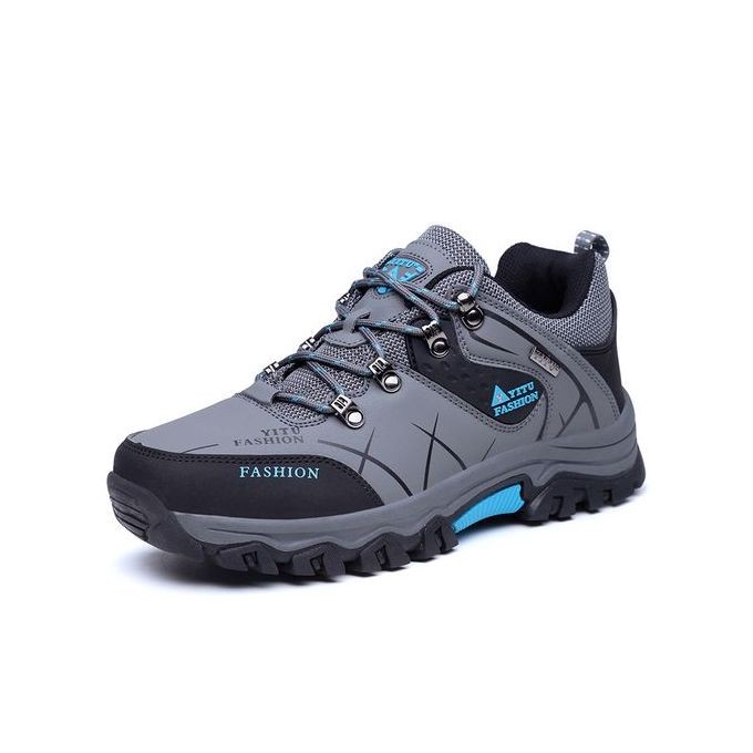Men's large outdoor non-slip hiking shoes - Grey
