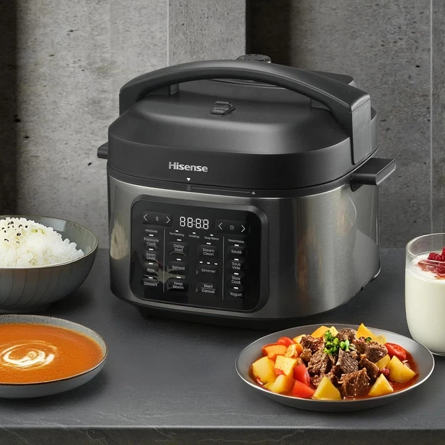 Hisense Electric Pressure Cooker 6L - Silver