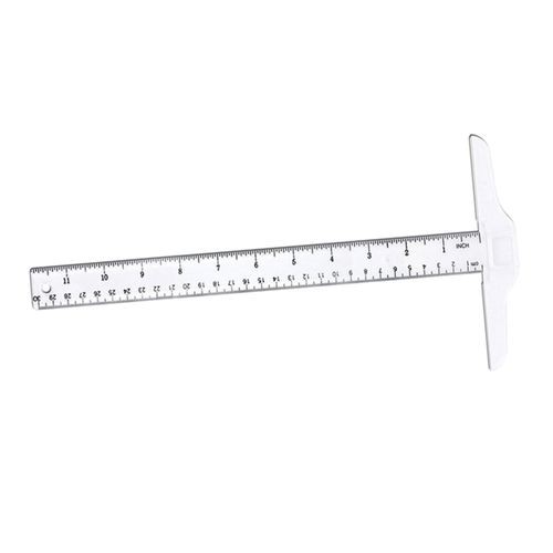 Generic Transparent inch Metric T-Square Plastic Clear for General transparent
