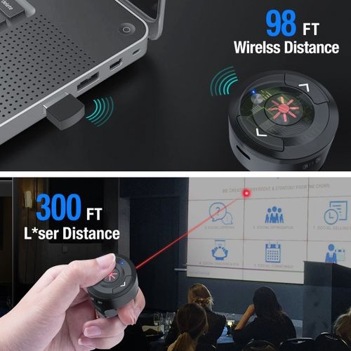 2.4GHz RF Wireless Presenter with Rechargeable Red Light Pointer