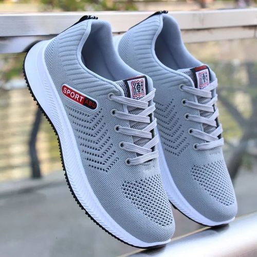 Men's Breathable Sports Shoes-Gray