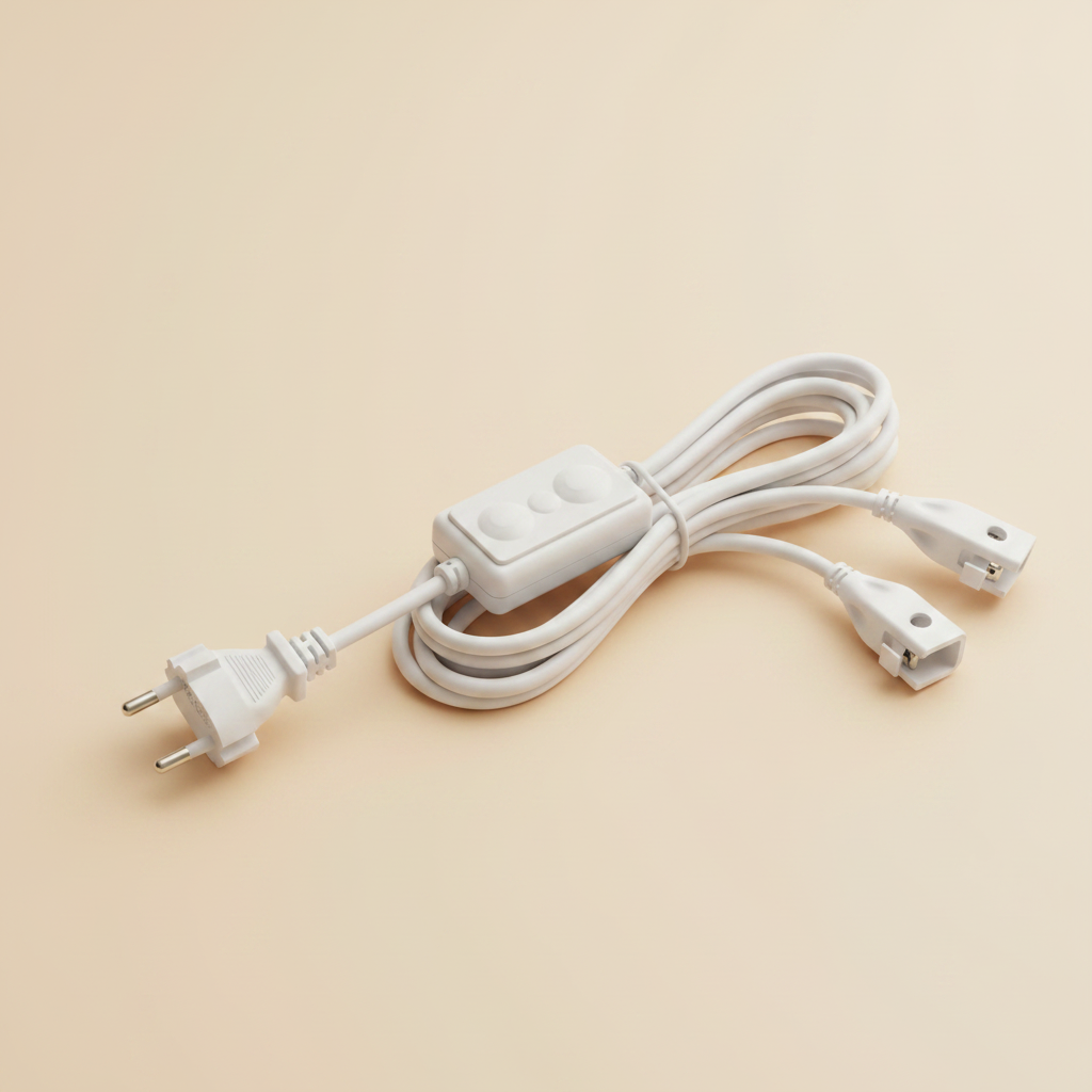 Smart Lamp Holder Adapter with Inline Dimmer & EU Plug - White