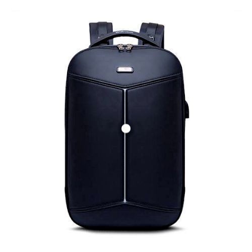 Black Waterproof Anti-Theft Laptop Bag with USB - High Capacity"