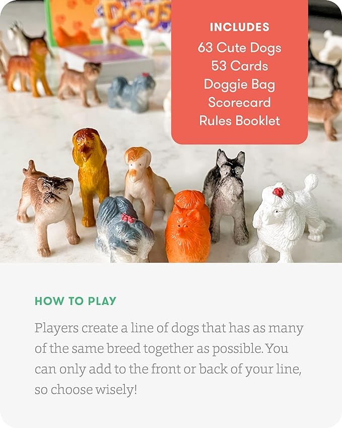 SimplyFun Walk The Dogs Math Game - One of The Most Fun Games for Kids Ages 8 and Up - Play to Practice Counting & Sorting- 2 to 5 Players