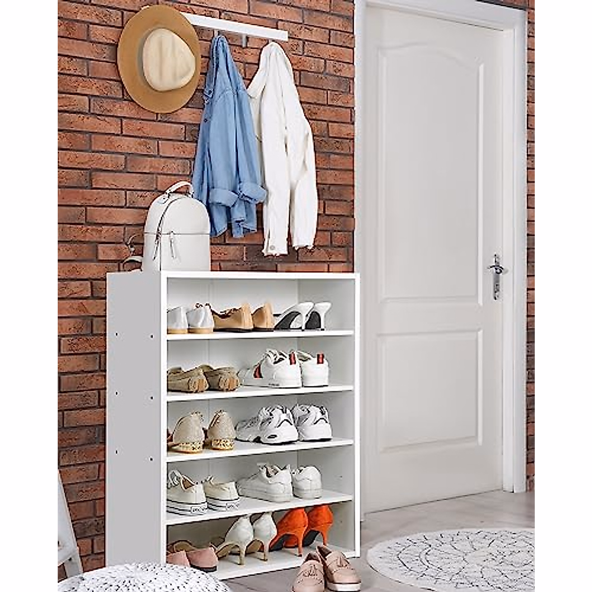 Shoe Rack - 5 Tier - White