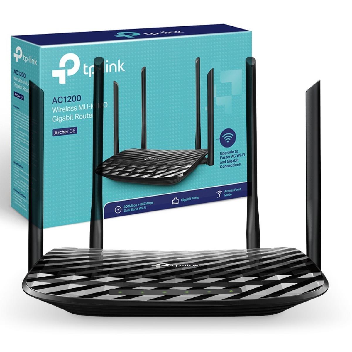 TP-Link Archer C6 AC1200 Wireless Router - Black