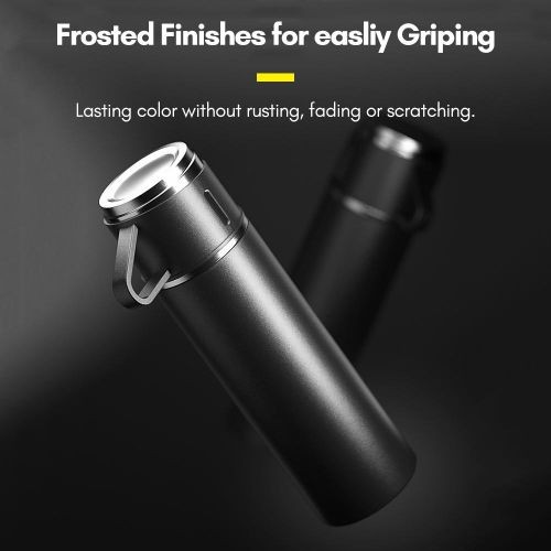 Double Layer Stainless Steel Vacuum Insulated Water Bottle Coffee Mug Thermal Bottle 12H Keeps Hot and Cold Leakproof Suitable for Home Office Outdoor Travel