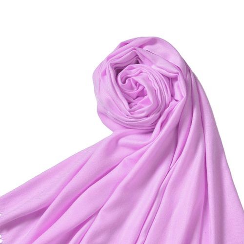 Generic Winter Scarf Solid Women Wool Cashmere Scarves Warm Hijabs Purple