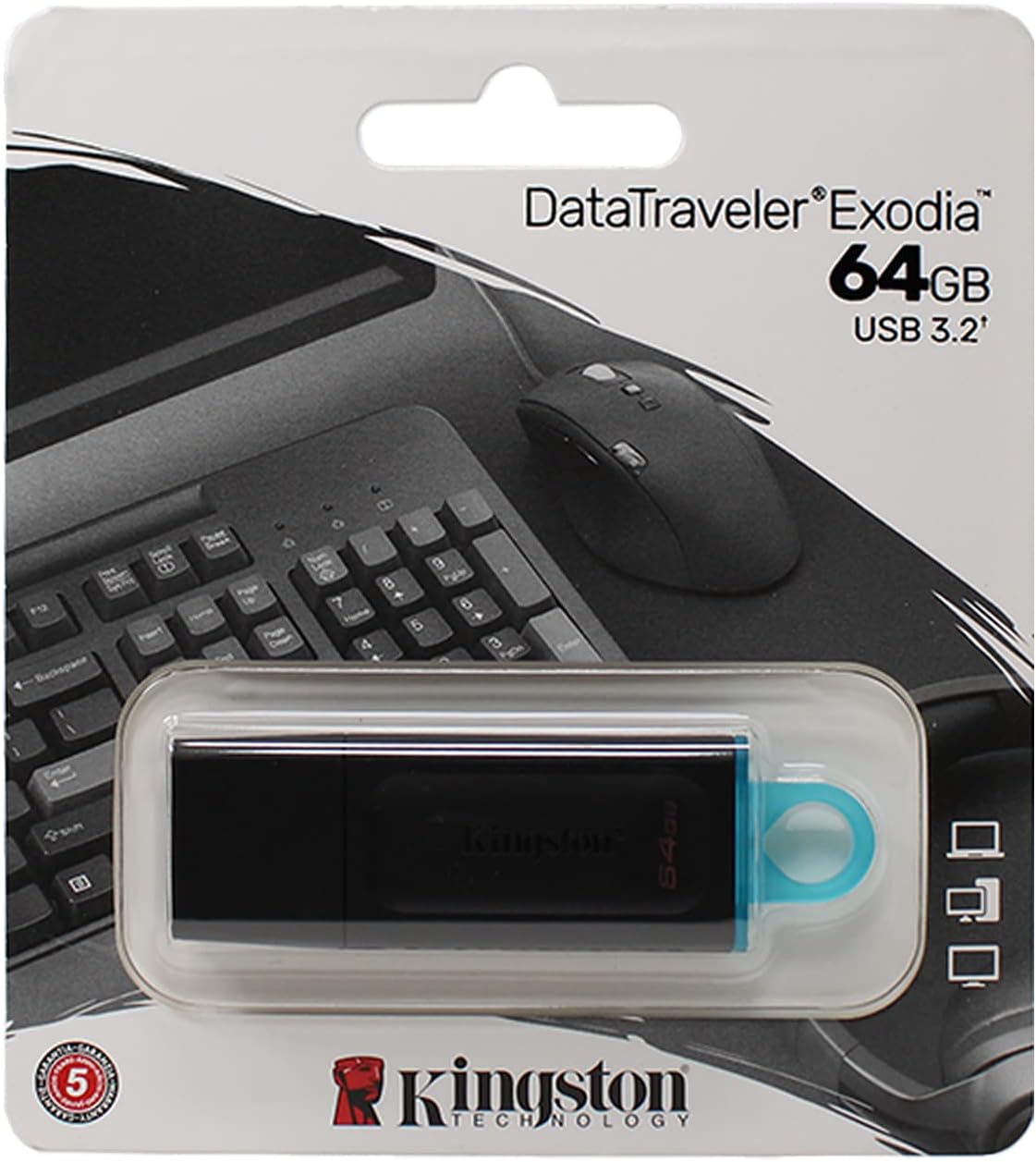 Kingston DataTraveler 64GB USB Flash Drive - Black