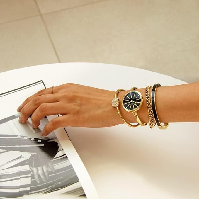 Anne Klein Women's AK/1470 Bangle Watch and Bracelet Set