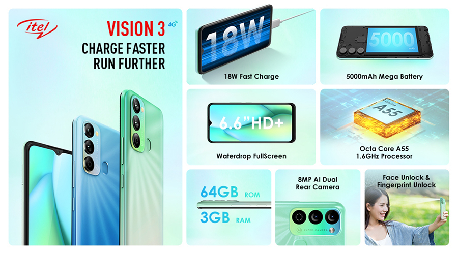 itel Vision 3 4GB/128GB
