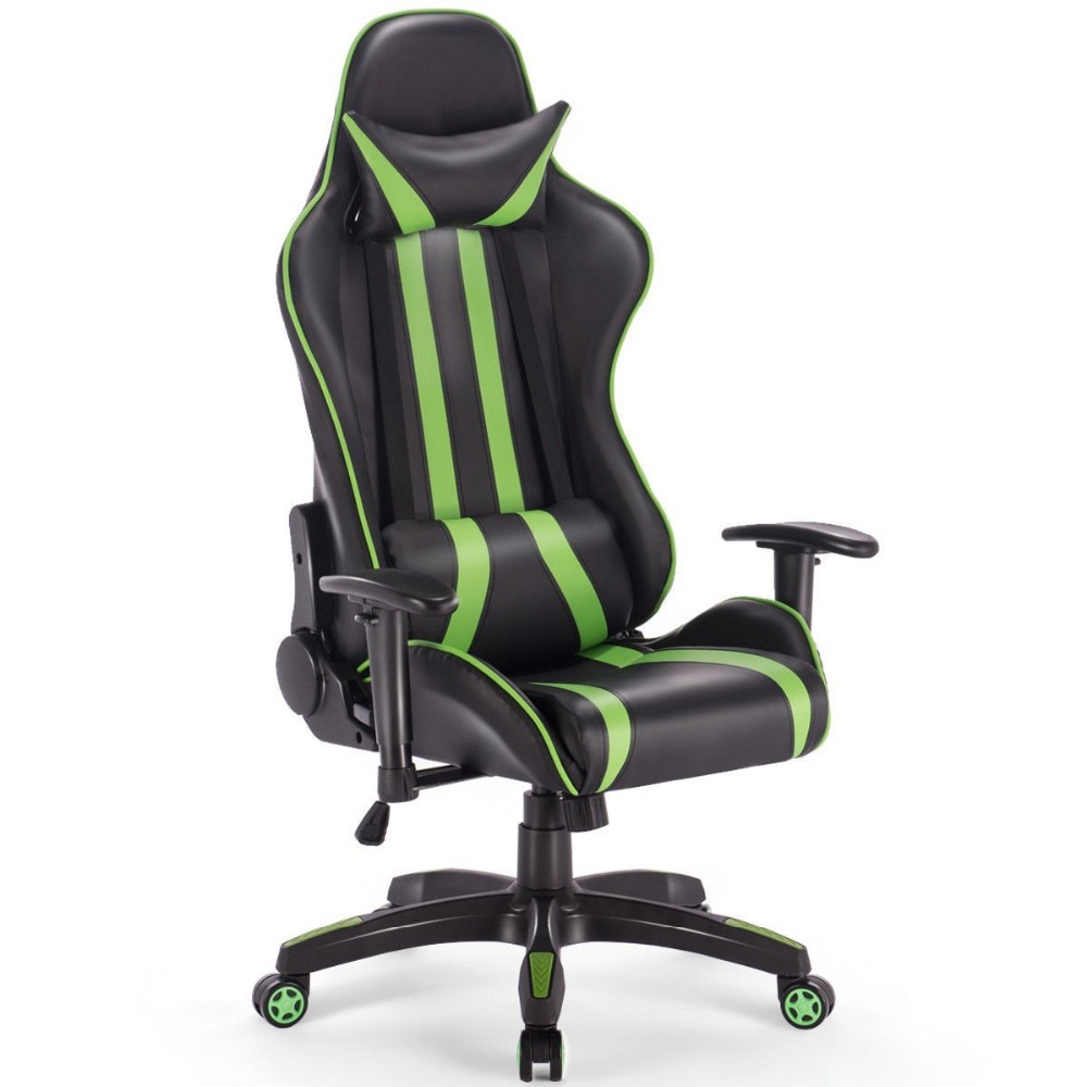 Gaming Chair - Racing Style - Black/Green