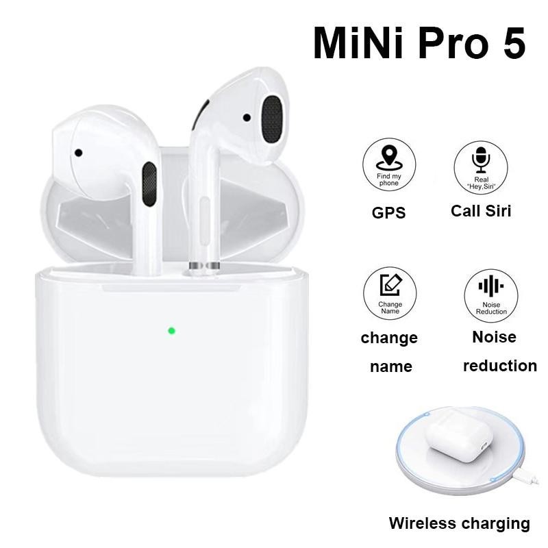 Mini Pro 5 Tws Headphones Bluetooth Earphone Gaming Headset True Wireless Ear Buds for Phones Handfree