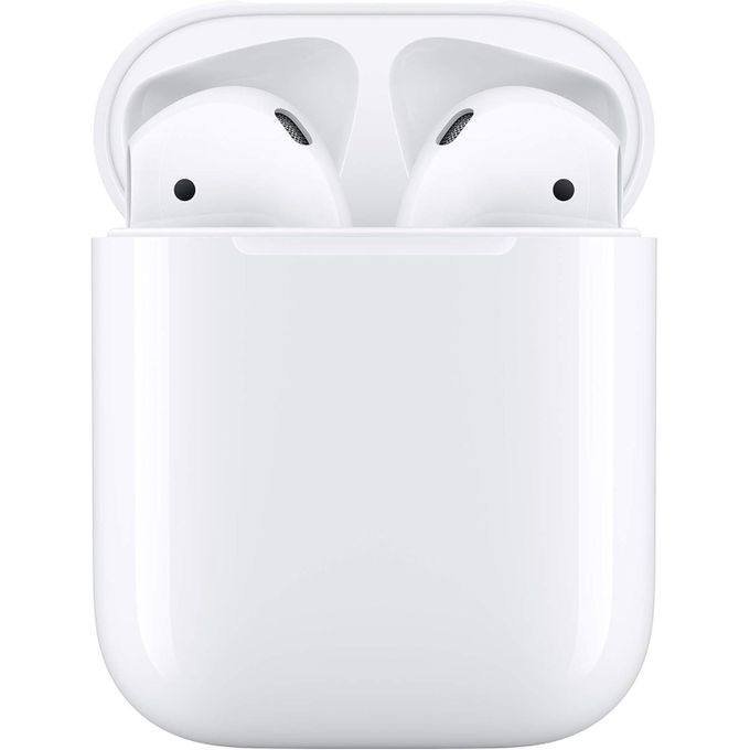AirPods (2nd Generation) Wireless Ear Buds, Bluetooth Headphones with Lightning Charging Case Included, Over 24 Hours of Battery Life, Effortless Setup for iPhone-White