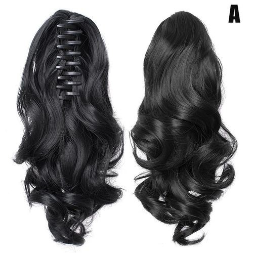 Clip-On Curly Ponytail Hair Extension Women Claw On Long