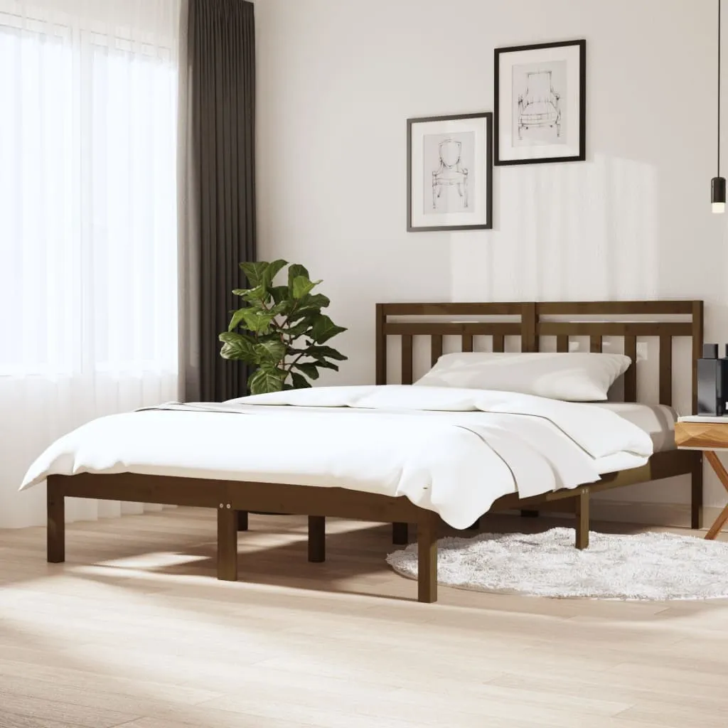 Bed Frame - Double - Brown