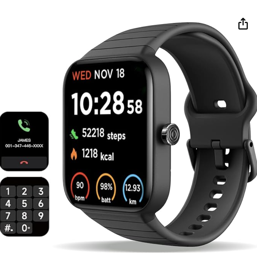 Smart Watch for Men Women (Answer/Make Call) Smartwatch with Alexa/Sleep Monitor/Heart Rate/Blood Oxygen
