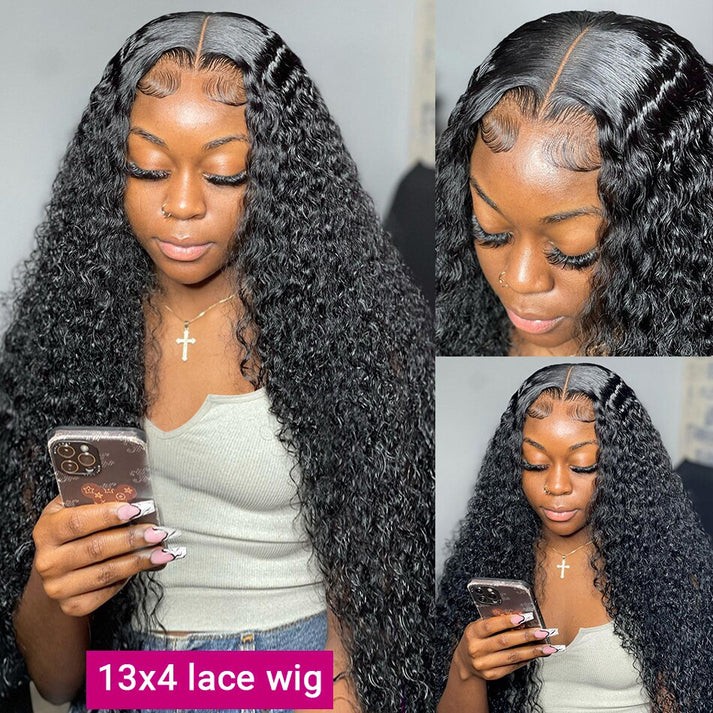 Water Wave 13x4 Transparent Lace Frontal Human Hair Wig