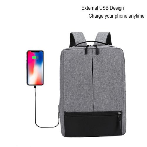 Three-piece Men's Backpack Computer Bag-Black/Gray