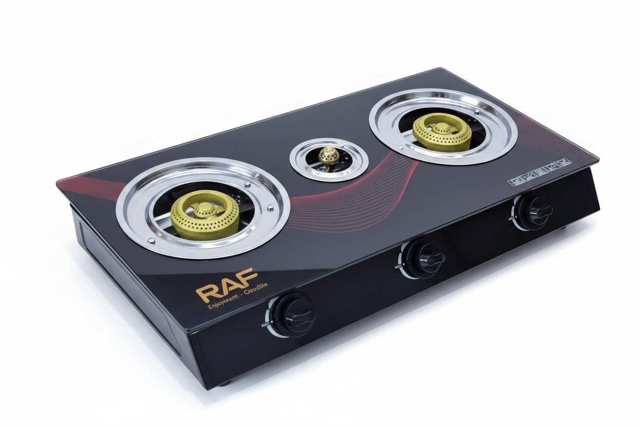 RAF 3-Burner Glass Top Gas Cooker