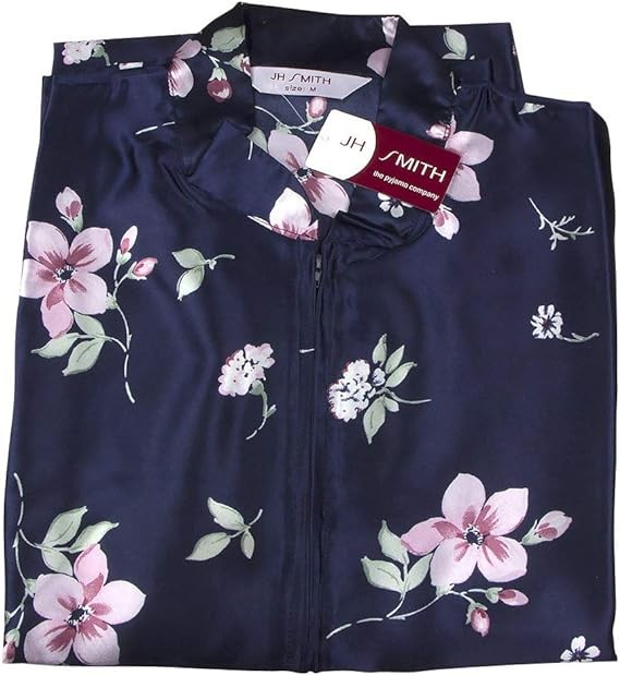 JH Smith Women's Kaftan Satin Gown, Casual Evening Wear, Half-Sleeve Nightgown Sleepwear.