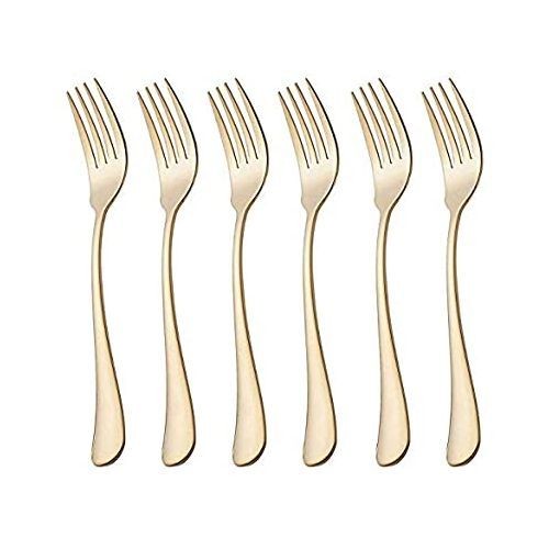 Set of 6pc Gold Plated Dinner Forks