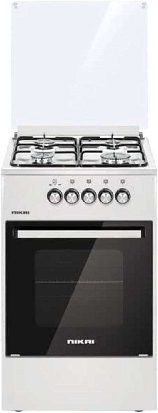 Nikai 4 Burner Gas Cooker - White