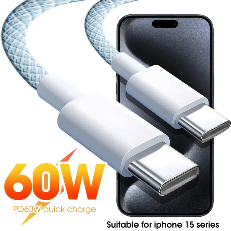 Fast charging Type C to Type C Cable for Rapid Charging (2m)