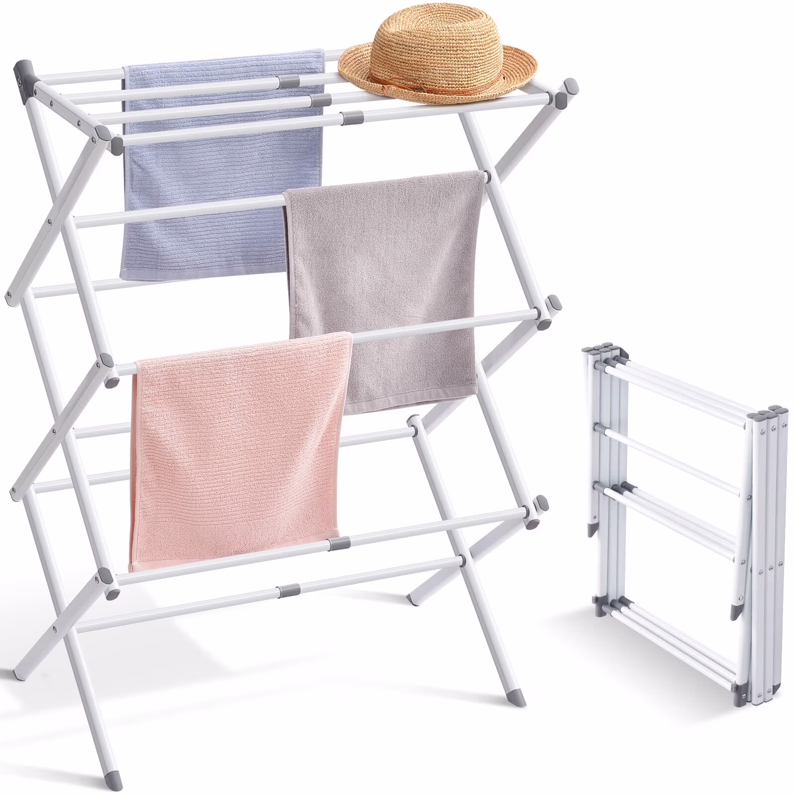 Clothes Drying Rack - Foldable - White
